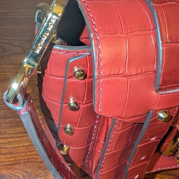 Michael Kors Red Leather Crossbody Bag - Picture 4 of 4